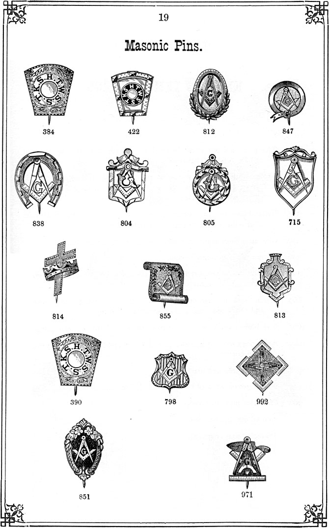 Masonic Pins, page 19
