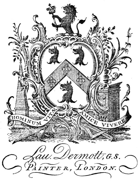 [Laurence Dermott’s bookplate]