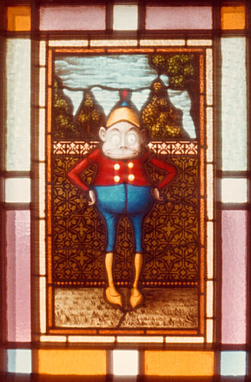 [Stained glass window]