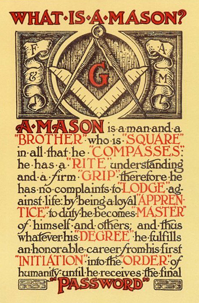 A mason is a man and a brother